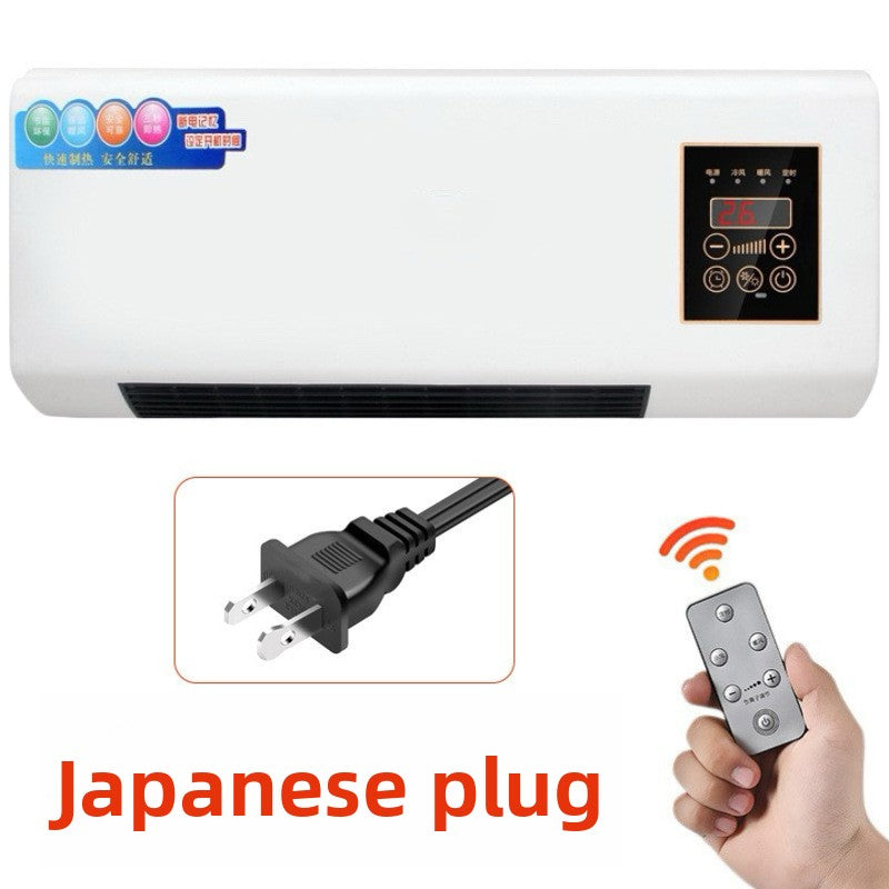 Wall-Mounted Electric Heater with Remote Control for Home Use