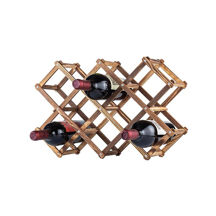 Modern Solid Wood Wine Display Rack