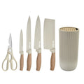 Stainless steel knife set gift box with storage bucket