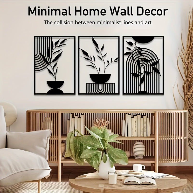 Metal Minimalist Abstract Wall Art Line Drawing Wall Decor