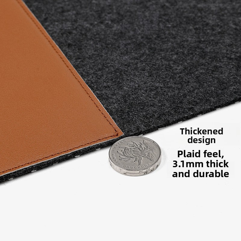 Felt Leather Desk Pad