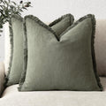 Ramie Bohemian Tassel Pillow Covers