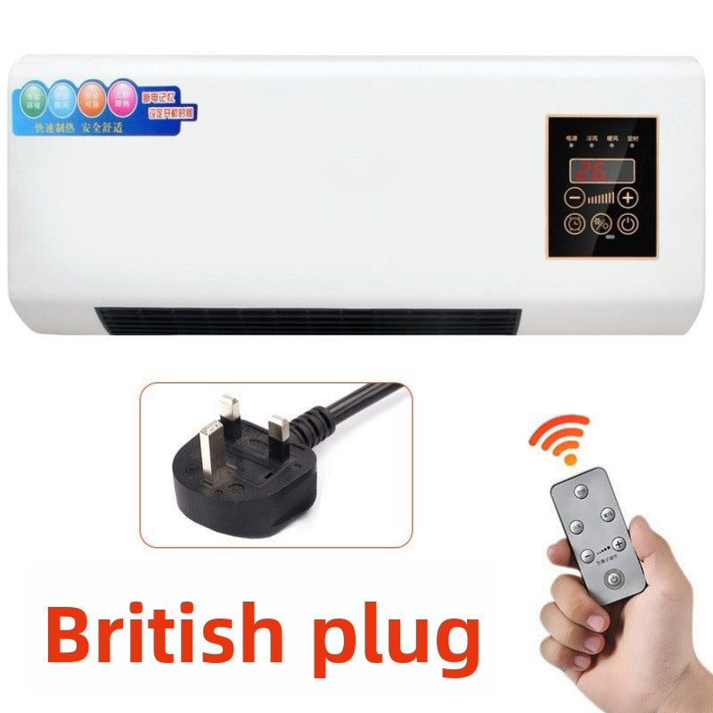 Wall-Mounted Electric Heater with Remote Control for Home Use