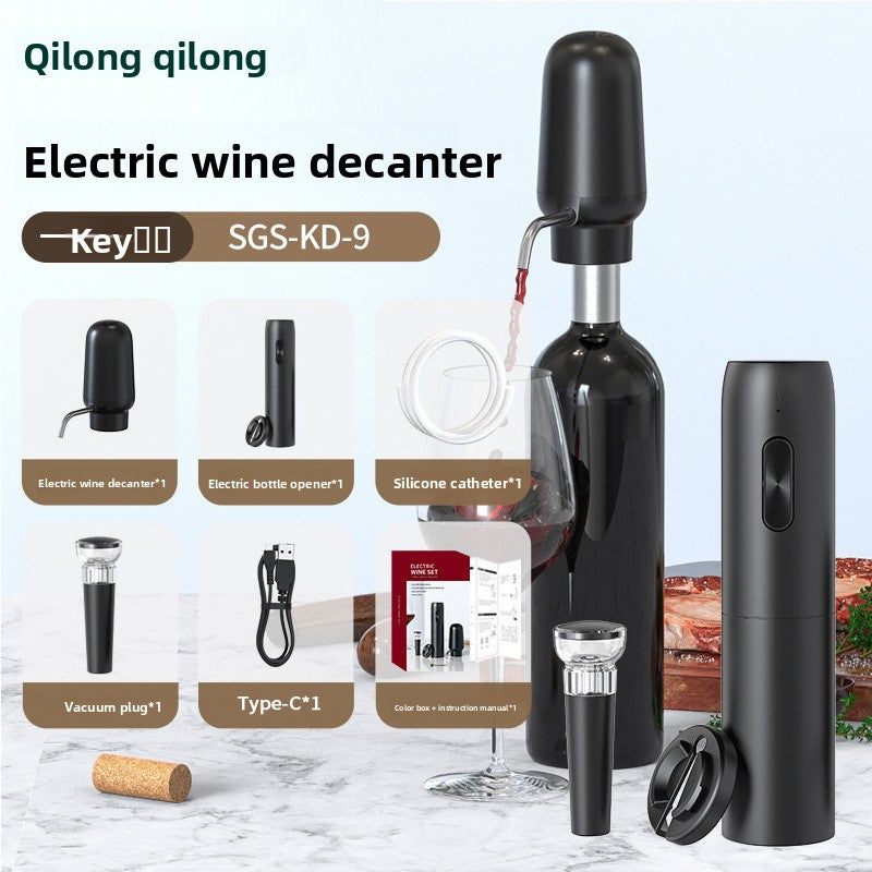 Electric Wine Bottle Opener Set with Accessories