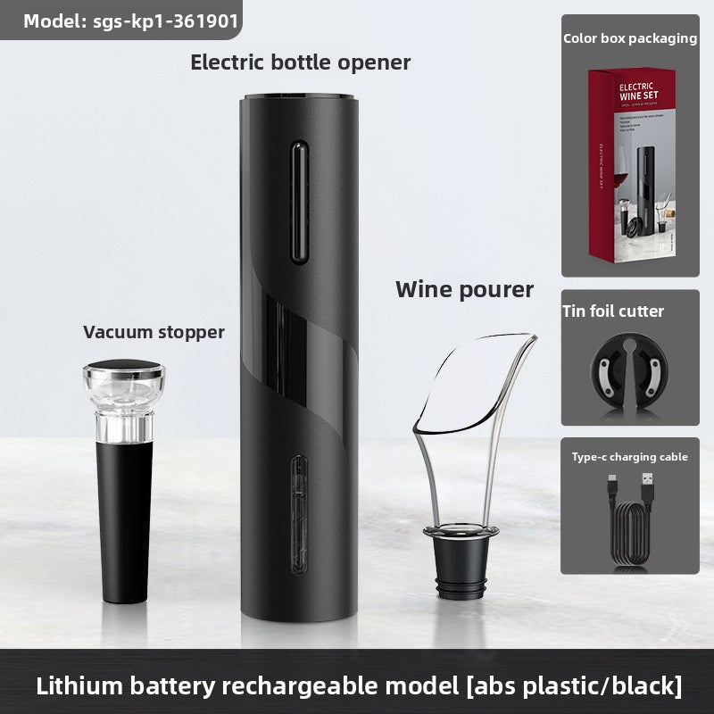 Electric Wine Bottle Opener Set with Accessories