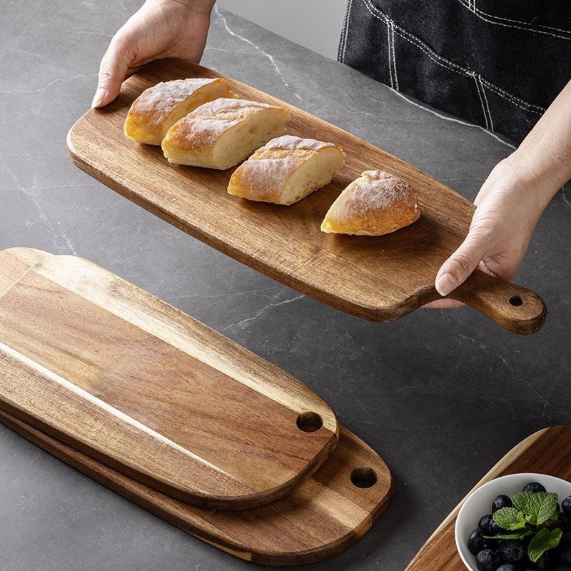 Acacia Wood Cutting Board with Handle