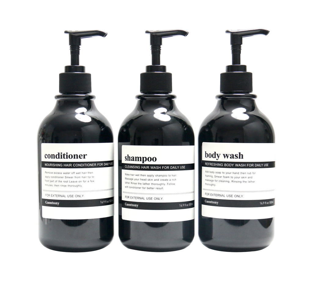 Refillable Pump Bottles for Shampoo and Shower Gel