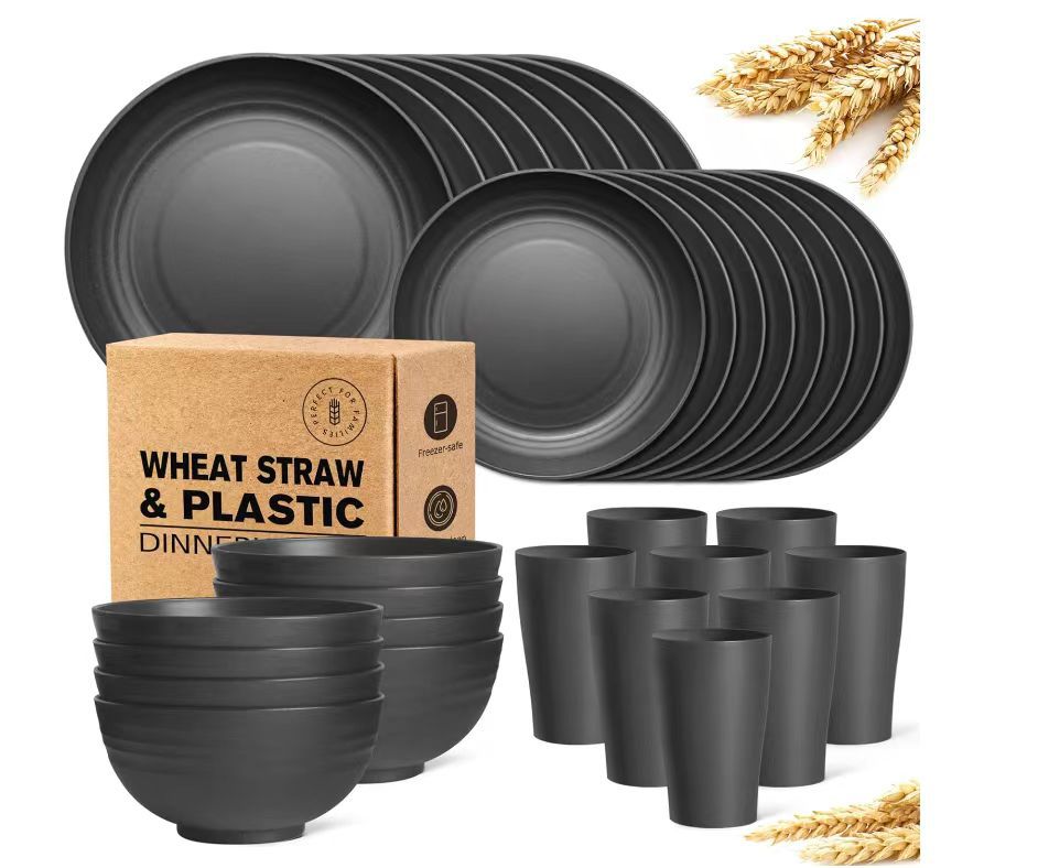 Wheat Straw Tableware Set with Utensils