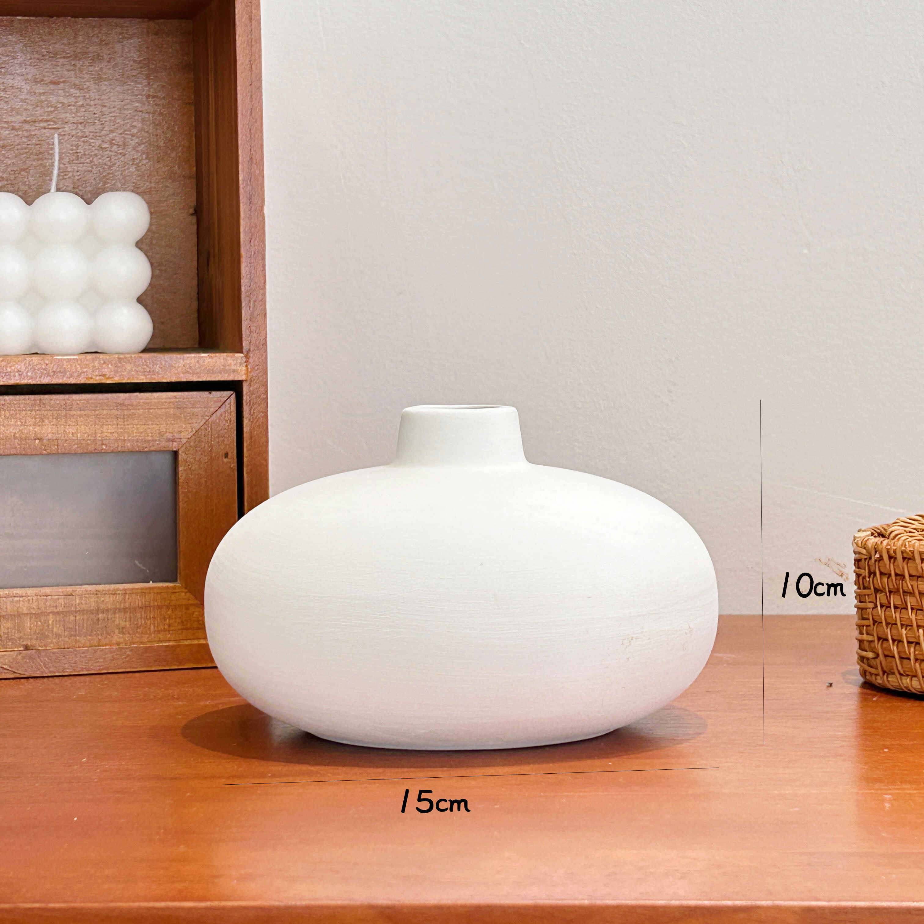 Artificial Green Plant Ceramic Vase Set