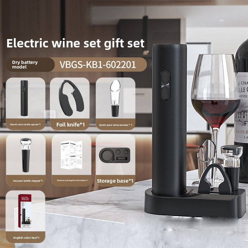 Electric Wine Bottle Opener Set with Accessories