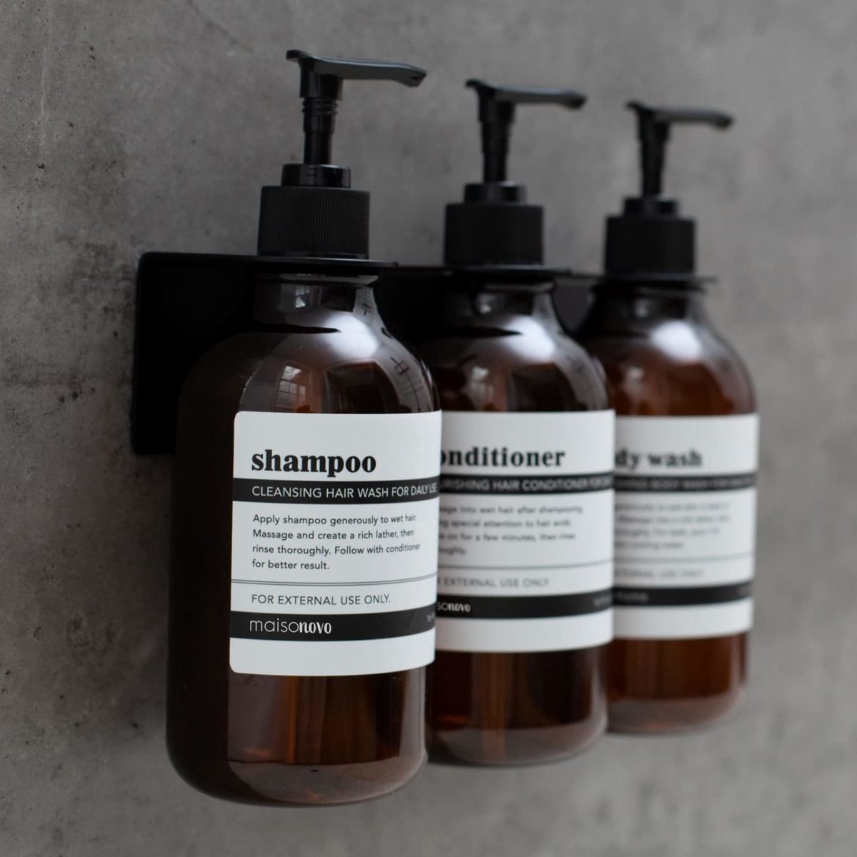 Refillable Pump Bottles for Shampoo and Shower Gel
