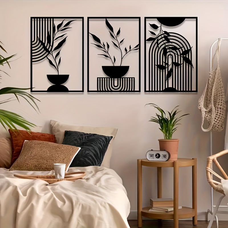 Metal Minimalist Abstract Wall Art Line Drawing Wall Decor