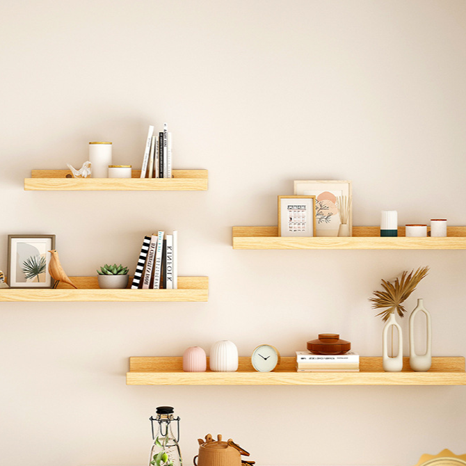Solid Wood Wall Mounted Shelf