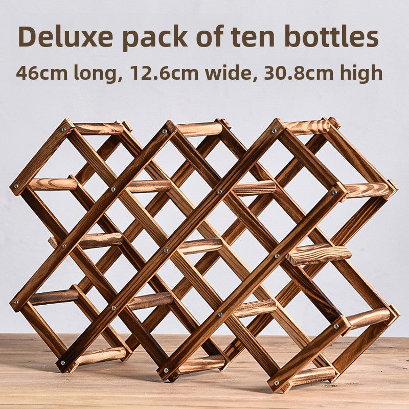 Modern Solid Wood Wine Display Rack
