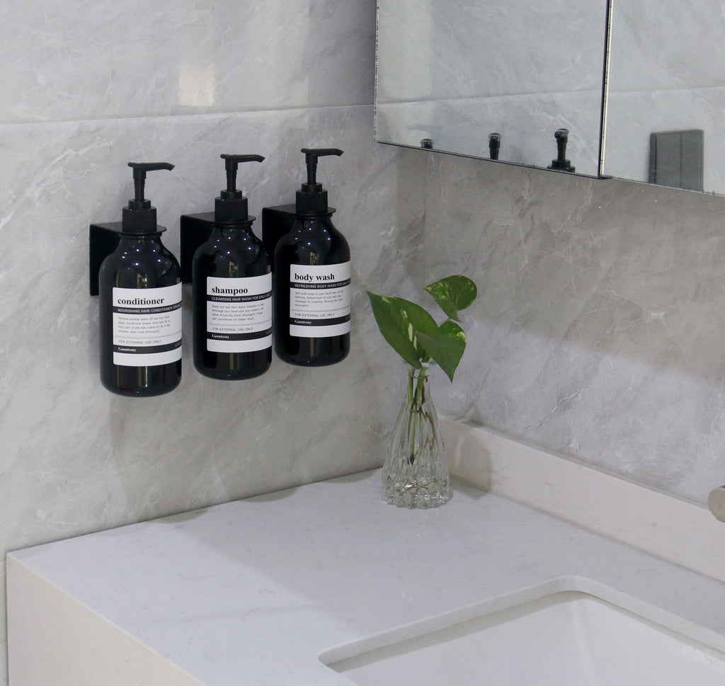 Refillable Pump Bottles for Shampoo and Shower Gel