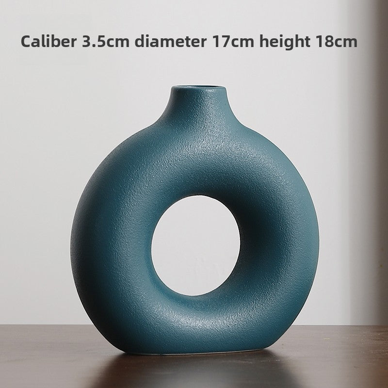 Geometric Ceramic Vase Set Modern Home Decor