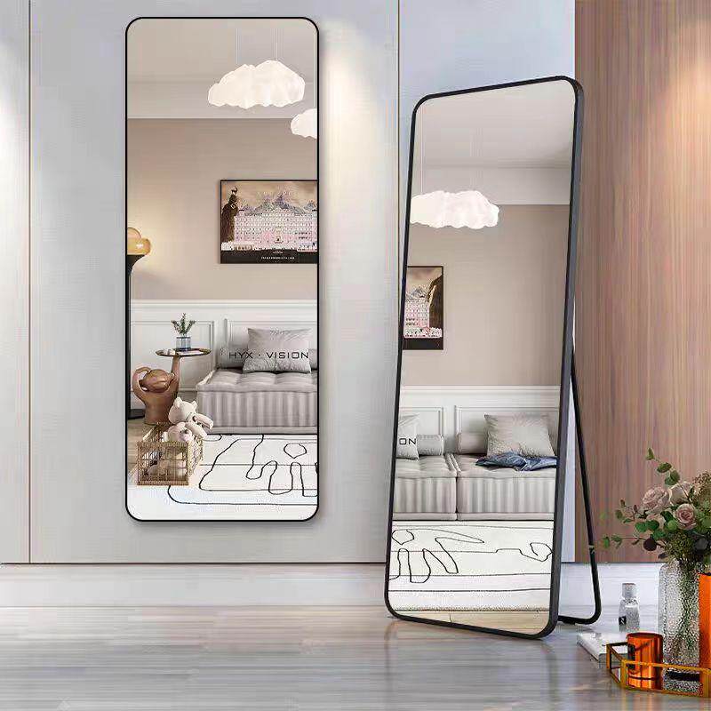Full Length Floor Mirror with Aluminum Frame