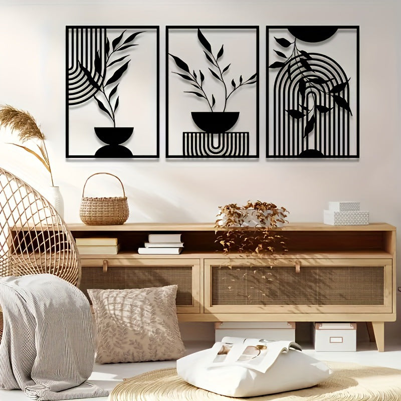 Metal Minimalist Abstract Wall Art Line Drawing Wall Decor