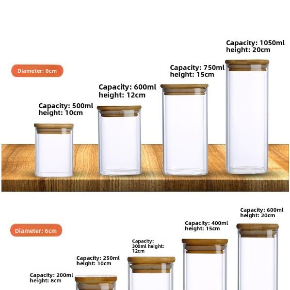 Glass storage jars