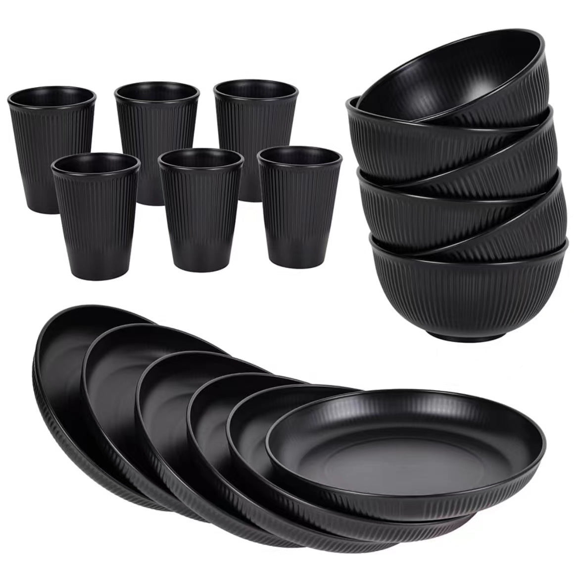 Wheat Straw Tableware Set with Utensils