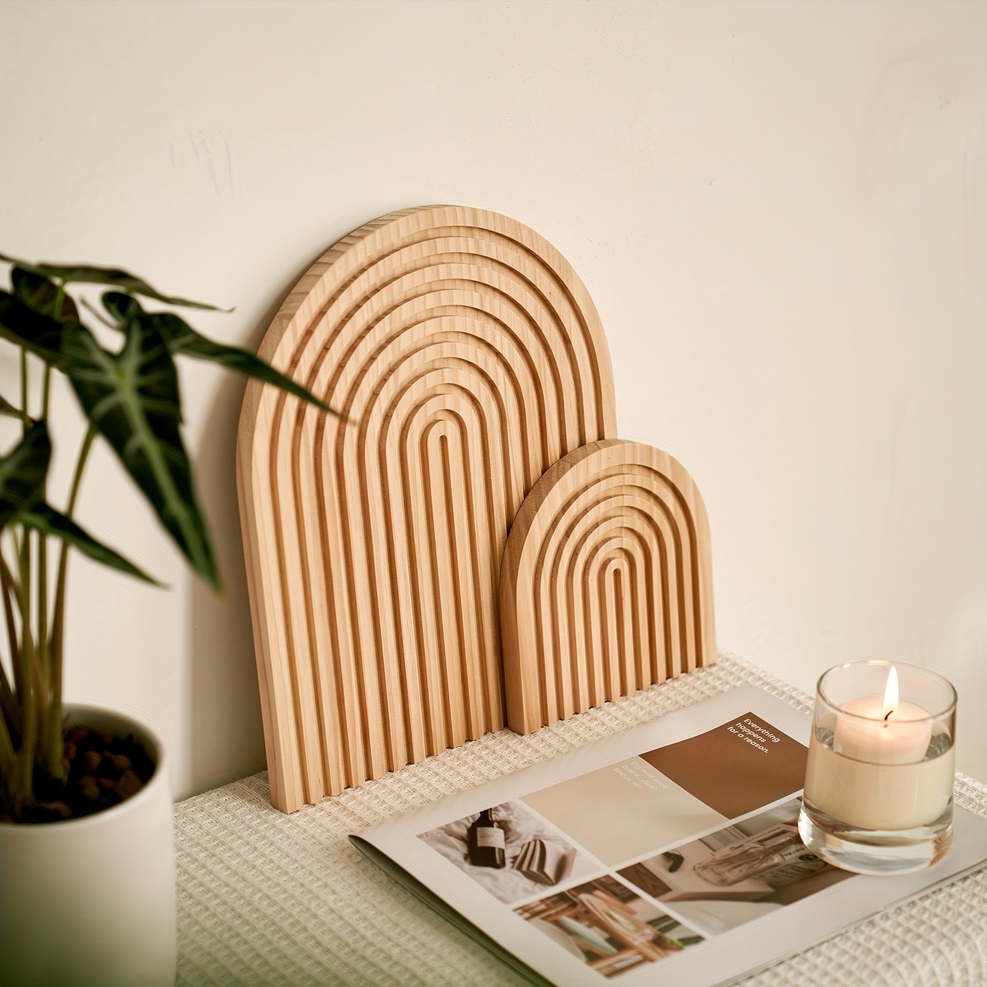 Wooden Rainbow Arch Home Decor Set