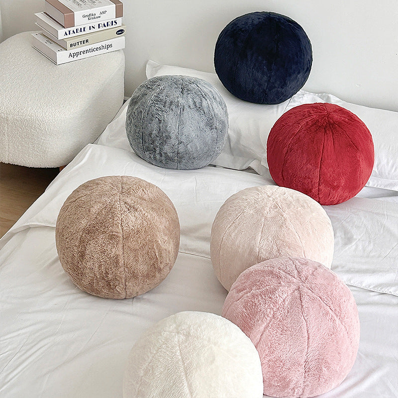 Scandinavian Round Plush Pillow