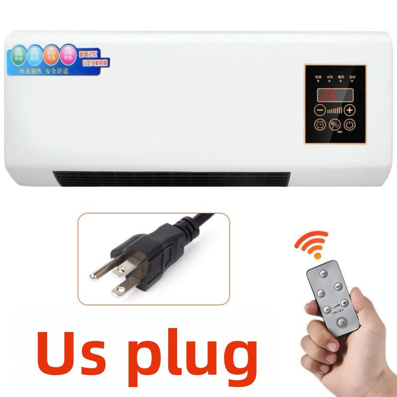 Wall-Mounted Electric Heater with Remote Control for Home Use