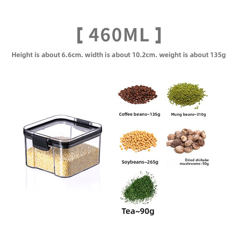 Transparent Kitchen Storage Jars with Seal Lids
