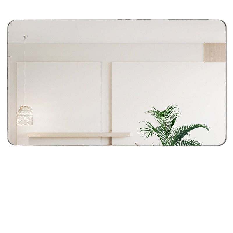 Framed Bathroom Wall Mirror with Adhesive Mount