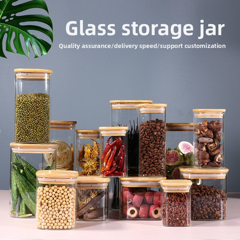 Glass storage jars