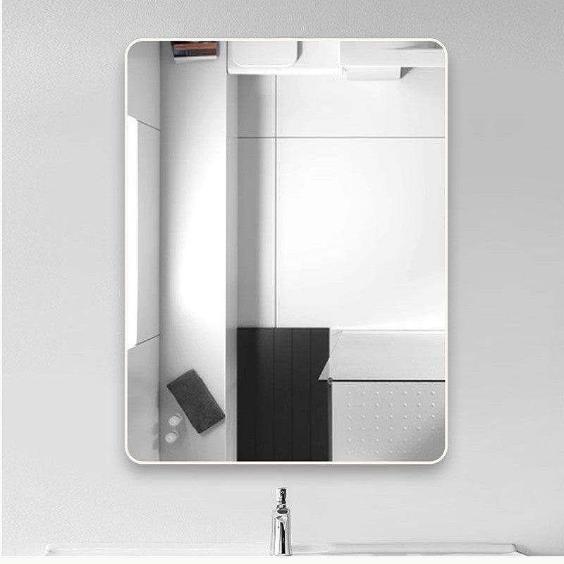 Framed Bathroom Wall Mirror with Adhesive Mount