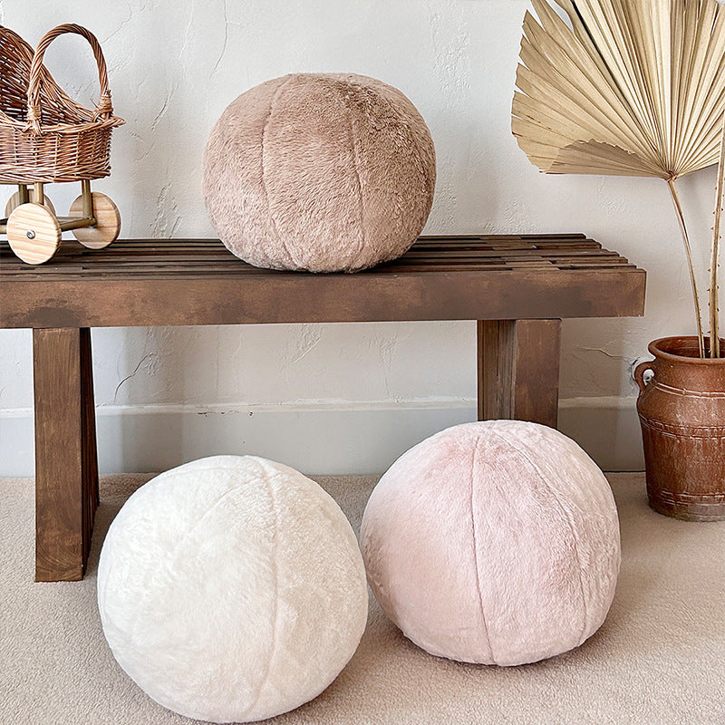 Scandinavian Round Plush Pillow