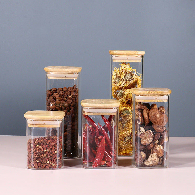 Glass storage jars