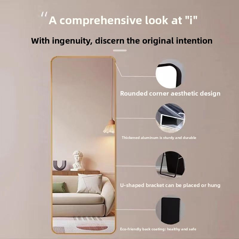 Full Length Floor Mirror with Aluminum Frame
