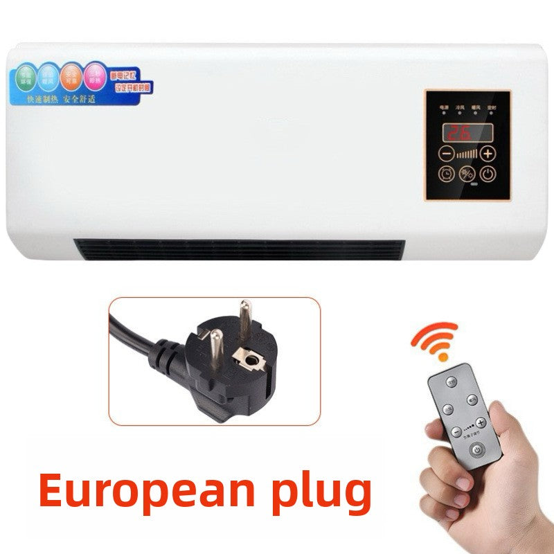 Wall-Mounted Electric Heater with Remote Control for Home Use
