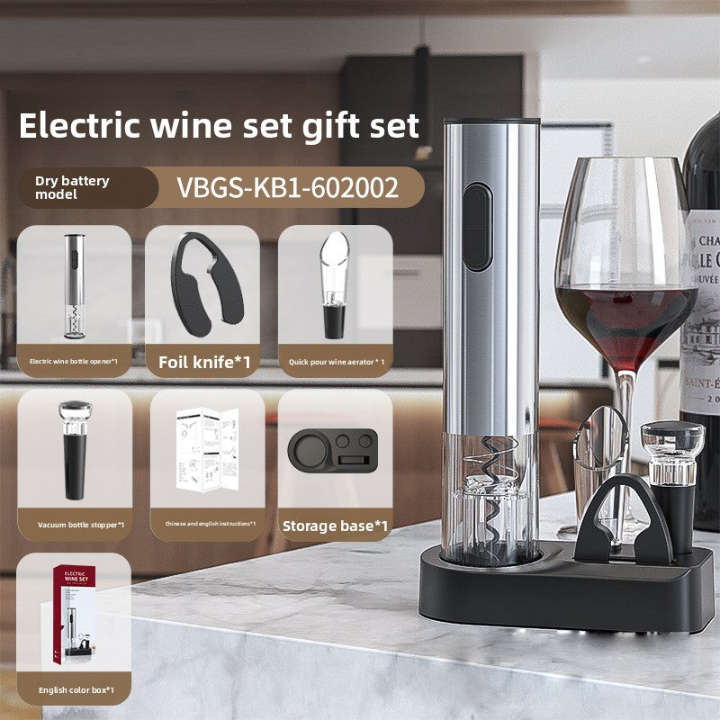 Electric Wine Bottle Opener Set with Accessories