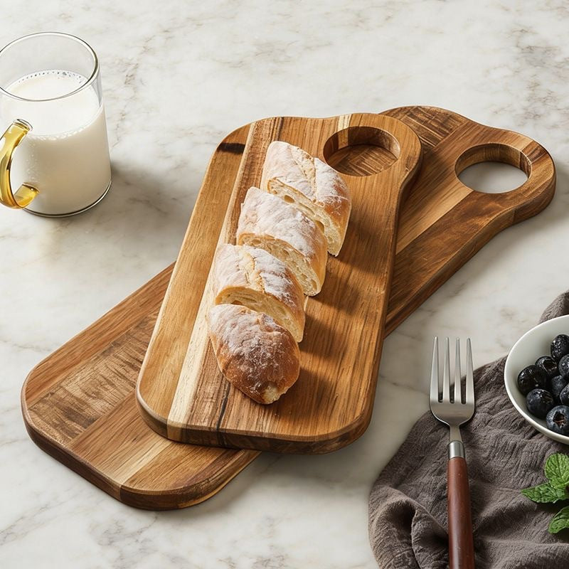 Acacia Wood Cutting Board with Handle